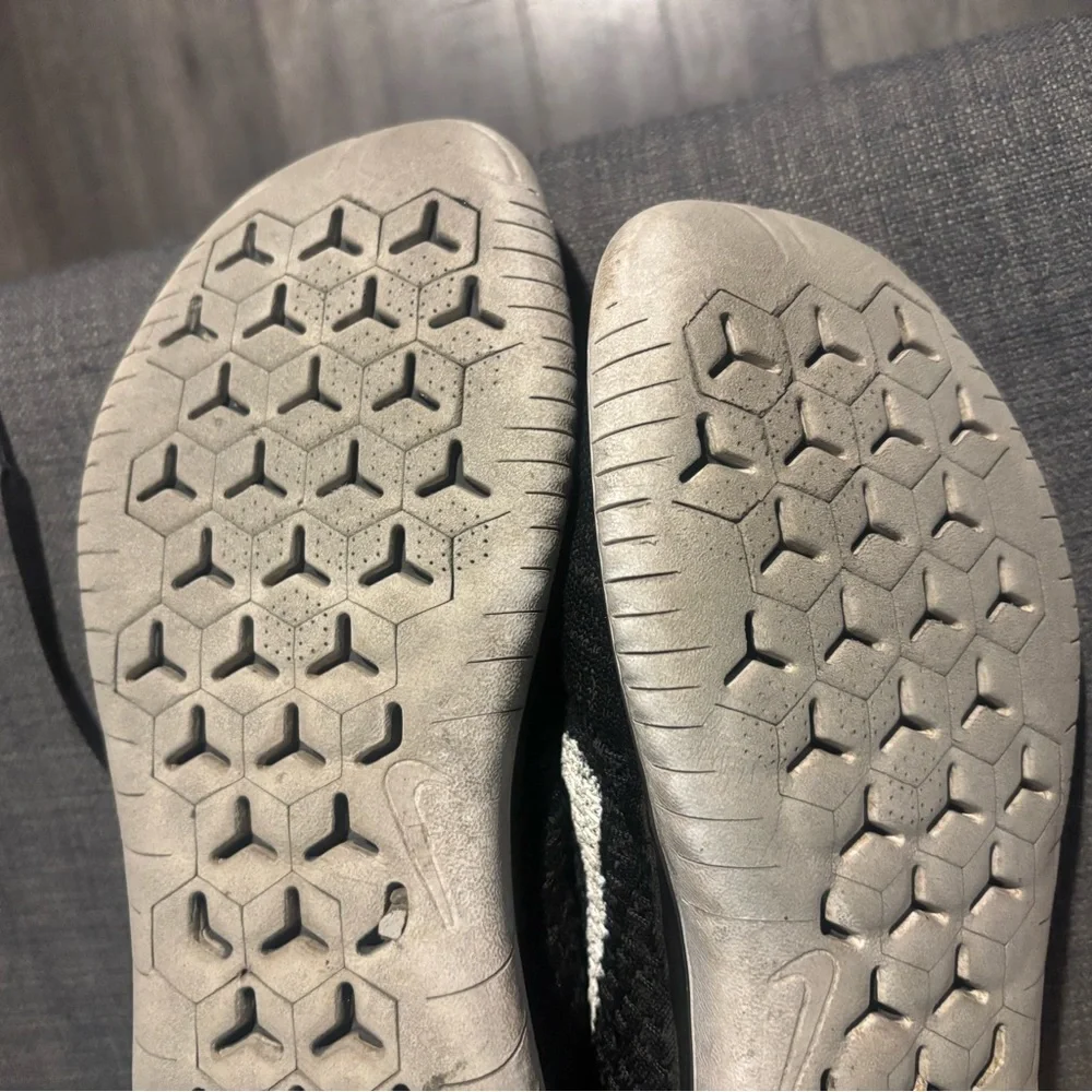 Nike Black Flyknit Athletic Shoes with White Accents - Picture 7 of 8